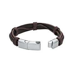 Refine your look with the eye-catching style of this LYNX brown leather and stainless steel bracelet. Refine your look with the eye-catching style of this LYNX brown leather and stainless steel bracelet.Click on this JEWELRY & WATCHES GUIDE to learn about fit, styles, materials and more! Metal: stainless steel Length: 8.5 in. Packaging: boxed Finish: satin Size: 9". Gender: male. Age Group: adult. Modern Adjustable Leather Bracelet With Stainless Steel Clasp, Adjustable Leather Bracelets With Stainless Steel Clasp, Masculine Leather Bracelet, Casual Brown Metal Bracelets, Casual Brown Metal Bracelet, Leather Bracelet With Stainless Steel Clasp, Everyday Leather Bracelet With Stainless Steel Clasp, Modern Leather Bracelet For Everyday, Masculine Leather Bracelets For Everyday Use