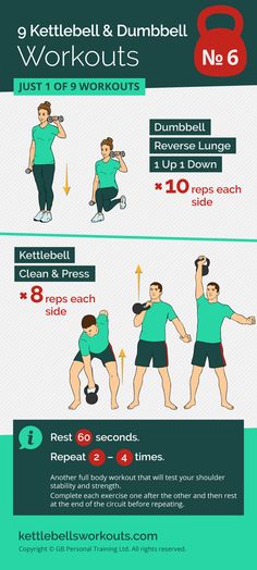 the benefits of kettlebell and dumbbell workouts info sheet with instructions on how to use