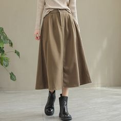 Loose Skirt, Autumn Pattern, Linen Skirt, Grey Khakis, Waist Size, Suits You, Simple Style, Season Spring, Denim Skirt