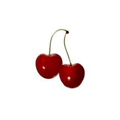 two cherries sitting on top of each other