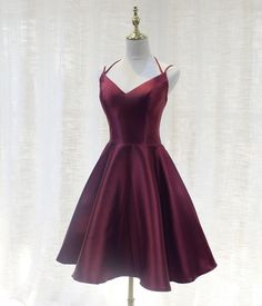 Satin Prom Dress Short, Satin Dresses Short, Burgundy Short Dress, Party Dress Blue, Simple Homecoming Dresses, Blue Formal Dress, Satin Homecoming Dress, Red Homecoming Dresses, Blue Dress Formal