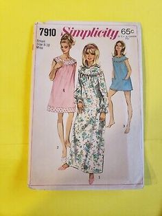 an old sewing pattern for a women's nightgown