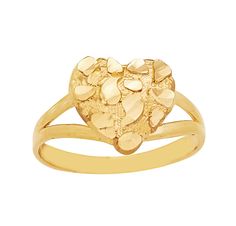 PRICES MAY VARY. Authentic 10K Yellow Gold Ring Heart Nugget Gold Ring Ring Head Size 0.45 in x 0.4 in Size - 7, Weight - 1.6 g 10K Yellow Solid Gold Nugget Ring. Size - 7, Weight - 1.6 g Gold Nugget Jewelry, Gold Nugget Ring, Xoxo Jewelry, James Avery Rings, Gold Heart Ring, Ring Heart, Jewelry Tattoo, Gold Nugget