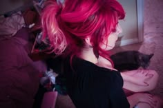 Pink Emo Hair, Pink Emo, Pink Hair Color Ideas, Pink Hair Color, Hair Color Crazy, Emo Hair