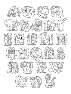 the alphabet with animals and letters