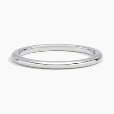 a thin silver ring on a white background