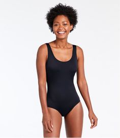 Women's BeanSport Swimwear, Tanksuit | One-Piece at L.L.Bean Comfortable Swimwear, Tank Swimsuit, Soft Cup Bra, Support Bras, Good Stretches, One Piece For Women, Bra Styles, One Piece Swimwear, L L Bean