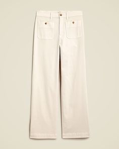 Petite sailor slim wide-leg chino pant Suit Guide, Resale Clothing, Chinos Pants, Fashion News, Pant Jumpsuit, J Crew, Straight Leg, Wide Leg, High Rise