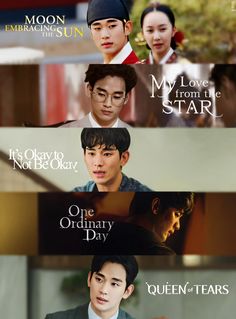 the four main characters in korean drama series, queen of sun and i love from the star