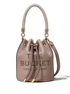 Marc Jacobs debossed-logo Leather Bucket Bag - Farfetch Bucket Tote Bag, Bucket Tote, Mini Bucket Bags, Mini Bucket, Marc Jacobs Bag, Leather Bucket Bag, Leather Bucket, Hobo Handbags, Cow Leather