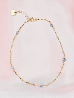 Something Blue Anklet Something Blue Bracelet, Dainty Aquamarine Gold Jewelry, Light Blue Adjustable Dainty Jewelry, Blue Dainty 14k Gold-filled Jewelry, Minimalist Gold Aquamarine Jewelry, Dainty Blue 14k Gold-filled Jewelry, Dainty Blue Aquamarine Jewelry, Adjustable Gold Amazonite Jewelry, Delicate 14k Gold Filled Blue Jewelry