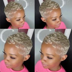 Blonde...Style Q showcasing the absolute best in beauty hair @kennycolesalon #shorthair #atlantahairstylist #beauty #color #cut #design… | Instagram Simple Short Hairstyles, Short Bleached Hair, Africa Women, 45 Caliber, Blonde Style, Black Women Short Hairstyles