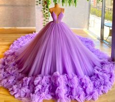 Purple Fitted Quinceanera Dress For Formal Occasions, Fitted Purple Quinceanera Dress For Prom Season, Fitted Purple Quinceanera Dress For Pageant, Purple Fitted Quinceanera Dress For Pageant, Purple Ball Gown For Prom Season, Purple Princess Gown For Prom Season, Purple Tulle Gown For Quinceanera, Purple Organza Evening Dress For Debutante Ball, Purple Organza Gown For Prom Season