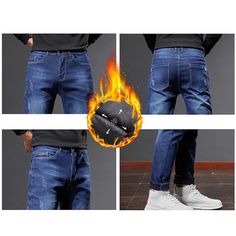 SPECIFICATIONS KUBRO Autumn Winter High Quality Fleece Jeans Men Business Slim Fashion New Thicken Warm Stretch Straight Causal Denim Trousers Brand Name: KUBRO Closure Type: button fly Applicable Scene: BUSINESS Fabric Type: Softener Applicable Season: Autumn And Winter Style: Smart Casual Origin: Mainland China CN: Guangdong Gender: MEN Wash: light Decoration: embroidery Pattern Type: Solid Fit Type: Slim Length: full length Jeans Style: STRAIGHT Thickness: Fleece Waist Type: MID Material: COT Winter Blue Denim Pants, Winter Blue Pants With Five Pockets, Stretch Denim Pants For Winter, Winter Stretch Denim Pants, Dark Wash Five-pocket Pants For Winter, Winter Dark Wash Pants With Five Pockets, Winter Pants In Dark Wash With Five Pockets, Winter Slim Fit Denim Jeans, Jeans Men