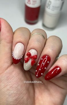 Red Nails Christmas, Casual Nails, Christmas Nails Acrylic, Xmas Nails, Dream Nails, Fire Nails