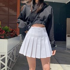 Preppy Skirt, High Waisted Pleated Skirt, Pleated Skirts, Estilo Preppy, Girls Uniforms, Black Mini Skirt, Mua Sắm