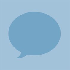 a blue speech bubble on a light blue background