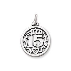 Commemorate the most special of days with a beautifully crafted Quinceanera charm. Crafted from sterling silver, this Spanish charm features the number "15" accented by a crown, hearts and scrolls. Dangle Rings, Pandora Bracelet Charms Ideas, James Avery Charms, Diy Bracelets Tutorials, Number 15, Charms For Bracelets, Dragonfly Charm, Bracelets And Necklaces, Pandora Bracelet Charms