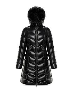 Stay warm and cozy in style with the Marus Hooded Down Coat. This down coat's mid-thigh length and fitted cut flatters any frame, while the fixed hood and elasticized cuffs seal in heat. Dual front zippers allow versatile wear from shoulder to waist and two hidden zip side pockets safely secure your essentials. Filled with warm down insulation and anti-pilling fabrics for long-lasting comfort, it's the perfect companion from coffee runs to all-day adventures outdoors. Order your normal size for Winter Nylon Parka With Zipper Closure, Fitted Down Parka With Detachable Hood, Fitted Duck Down Outerwear With Detachable Hood, Fitted Nylon Parka With Detachable Hood, Fitted Hooded Puffer Parka, Fitted Hooded Nylon Puffer Jacket, Winter Nylon Hooded Jacket With Zip Fly, Fitted Nylon Hooded Puffer Jacket, Fitted Hooded Down Outerwear