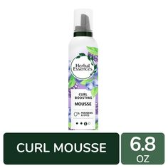 Create your bounciest curls with the Herbal Essences Curl Boosting Mousse. It gives you a maximum hold with zero crunch. It reduces frizz by protecting your curls from humidity (for 24 whole hours!), leaving those curls looking well-defined and invincible. Plus, it's a major time saver. Shake it, foam it, and work it through wet hair, then air dry. If you've got the time, diffuse on low heat to really bring out the spring in your curls. Make sure you take a moment to enjoy the fragrant notes of Mousse For Curly Hair, Curly Hair Mousse, Herbal Essences, Bouncy Curls, Time Saver, Frizz Control, Dye Free, Fresh Berries, Shake It