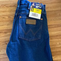 Brand New Wrangler Cowboy Cut Jeans. I Love These Jeans And Have Them In Every Color, These Ones I Just Happened To Never Wear. They Fit Amazing And Are Brand New With Tags. Size Says 7x32, This Equal To A Size 27 Which I Normally Wear And These Were A Perfect Fit. Open To Offers And Questions. Blue Denim Jeans For Rodeo, Western Style Blue Jeans For Rodeo, Western Style Medium Wash Cotton Jeans, Western Style Cotton Jeans In Medium Wash, Blue Cotton Jeans For Rodeo, Blue Denim Jeans For Ranch, Blue Cotton Western Style Bottoms, Casual Blue Bottoms For Rodeo, Wrangler Cowboy Cut Jeans