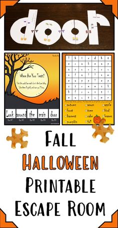 a halloween printable escape room for kids