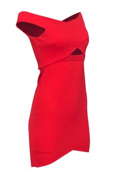 The perfect night out dress courtesy of Bec & Bridge! This sexy number features a bold red color, off the shoulder design, and midriff cutout. A hi-low hem rounds out the look. Pair with a pump or strappy sandal for your next rooftop date night. Size 4 (AUS 8) Made in Australia Shell 92% Polyester, 8% Elastane Lining 95% Polyester, 5% Elastane Bodycon silhouette Off the shoulder Back zipper Hi-low hem Bust 29.5" Waist 25" Front shoulder to hem 26" Back shoulder to hem 31" Sleeve length 1.75" Bec & Bridge, Back Shoulder, Shoulder Cut, Buy Shoes Online, Night Out Dress, Touch Up, Strappy Sandals, Sweater Weather, Off The Shoulder