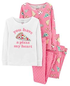 New with Tags $42 Not Flame Resistant Pizza Graphic, Cute Pizza, Girls Pjs, Cotton Pjs, Carter Kids, Cotton Pajamas, Girls Sleepwear, Carters Girl, Cotton Pajama Sets