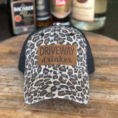 HAT INFORMATION: real leather patch snapback adjustable tab with mesh back 60% cotton 40% polyester one size fits most distressed to give worn look Leather Hat Patch, Julie Miller, Leather Engraved, Leather Patch Hat, Hat Patch, Leather Engraving, Leather Hat, Patch Hat, Hat Patches