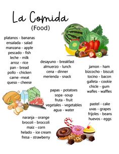 an image of food that is in spanish