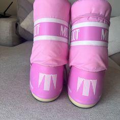 Moon Boots, Pink, White, Warm, Fuzzy, I’m Usually A 7 1/2 But Size 5/6 Fits Me Perfect. These Are 5/6 In Size Moon Boots, Ski Boots, Winter Rain, Rain Boots, Skiing, Shoe Boots, Women Shoes, Boots, Pink