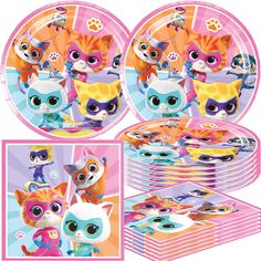 littlest pet shop party supplies including plates and napkins