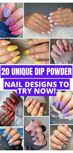 Get inspired with 20 unique dip powder nail ideas! Explore innovative designs and colors to elevate your nail game. Dip into creativity and achieve long-lasting, stunning nails that make heads turn! 💅✨ #DipPowderNailIdeas #UniqueManicure #NailFashion #BeautyInspiration #TrendyNails #NailArt #InnovativeNails Powder Nail Ideas, Unique Dips, Unique Manicure, Dip Manicure, Trendy Nail Design, Dip Powder Nails, Dipped Nails, Dip Powder