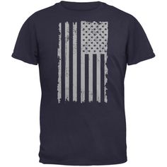 Represent America with this tee. This Old Glory design is printed on a high-quality 100% cotton, classic fitted, crew neck, short sleeve t-shirt. Featuring a distressed grey vertical American Flag graphic. Vertical American Flag, Old Glory, Charcoal Grey, American Flag, 4th Of July, Flag, Crew Neck, Grey, Mens Tshirts