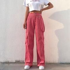 Pink Cord Cargo Pants – Boogzel Apparel Soft Egirl Outfits, Trousers Women Outfit, Goddess Parvati, Ethnic Wears, Indian Subcontinent, Egirl Outfits, Pink Trousers, Hindu God, Pantalon Large