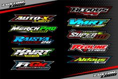 an image of the logos for racing games