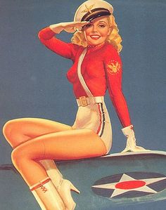 Top 50 Hottest Vintage Pin-Ups | Pinup Girl  http://thepinuppodcast.com features pinup models and pin up photographers. George Petty, Pinup Vintage, Military Pins, Pin Up Posters