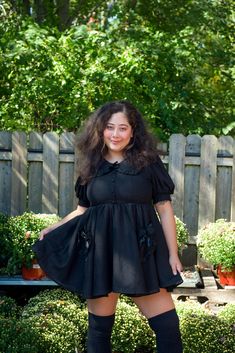 Lunar Gumdrop Dress *pre order* Gothic Short Sleeve Dress With Lace Trim, Black Peter Pan Collar Party Dress, Black Summer Dress With Peter Pan Collar, Gumdrop Dress, Emo Outfit, Ghost Dresses, Outfit Inspiration Women, Black Mesh Dress, Gum Drops