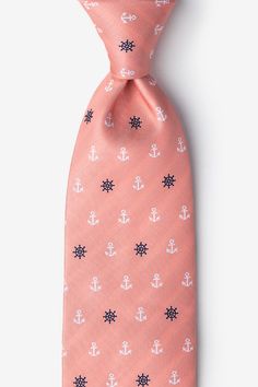 Anchors & Ships Wheels Tie Coral Tie, Mens Wedding Attire, Classy Suits, Ship Wheel, Tie Shirt, Nautical Anchor, Mens Tie, Maryland Wedding, Man Stuff