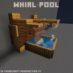 an image of a minecraft pool with water