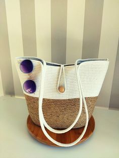 Our product has been carefully prepared for you with a sewing machine from completely natural threads. It is handmade. You can use it as a daily or beach bag. Product size: height 30 cm, diameter 50 cm White Straw Crochet Bag For Travel, Rectangular White Crochet Bag For Vacation, White Handwoven Straw Shoulder Bag, Handmade White Bucket Bag For Everyday, White Large Capacity Bucket Straw Bag, White Crochet Tote Bag Large Capacity, White Crochet Tote Bag With Large Capacity, White Crochet Travel Bag With Braided Handles, Large Capacity White Bucket Straw Bag