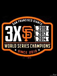 the san francisco giants 3x world series champs logo