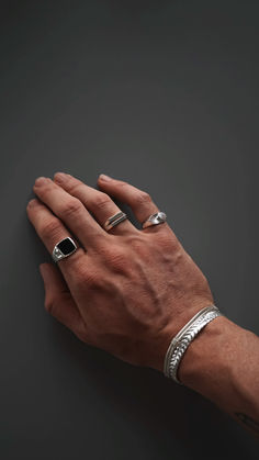 Mens Jewelry Aesthetic Silver, Man Jewelry Aesthetic, Rings For Men Aesthetic, Men’s Jewellery, Men Jewelry Aesthetic, Rings Men Silver, Mens Jewelry Aesthetic, Silver Rings Men