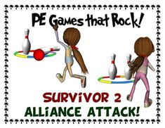 YOU GOT A FRIEND IN ME! This lesson plan and diagram is for a large group physical education class game called "Survivor 2; Alliance Attack". It is a fast paced, high energy rolling and defending game for students of all ages. Students work in duos to attempt to knock down other player's pins while... Games For Large Groups, High School Health, Large Group Games, Pe Lessons, Education Games, Pe Games, Class Games, School Health, I Can Statements