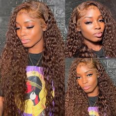 Product Details Brand Name Amanda Hair Hair Density 150%/180%/250% High Density Hair Texture Deep Wave Hair Hair Color Brown Chestnut Hair Length 14-30 Inch Hair Material 100% Human Virgin Hair Lace Wig Type Lace Frontal Wig/Lace Closure Lace Area 13 x 4 lace front / 4x4 lace closure Color of Lace Transparent HD Lace Wig Cap Size Average Size (If you need to customize the wig cap size, please contact customer service) Quality Management It can last more than 12 months with proper care Hair Advan Honey Brown Deep Wave Wig, Chocolate Brown Deep Wave Wig, Brown Deep Wave Wig, Brown Curly Wig, Hairstyle 2024, Hair Color Brown Chestnut, Deep Wave Wig, Olive Oil Hair, Hd Lace Wigs