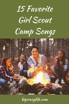 Girl Scout Camping Ideas, Camping For Toddlers, Camp Songs For Kids, Camping Songs For Kids, Summer Camp Songs, Campfire Songs For Kids, Girl Scout Camp Songs, Camp Skits