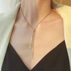 Gold Triangle Tassel Necklace Choker Clavicle Pendant Women Chain Jewelry Gold Triangle, Women Chain, Necklace Choker, Chain Jewelry, Chains Jewelry, Tassel Necklace, Womens Jewelry Necklace, Choker, Tassels