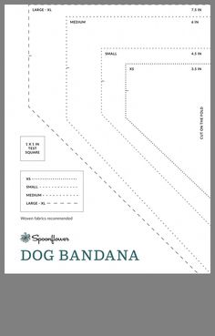 the dog bandana pattern is shown in black and white