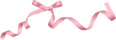 a pink ribbon that has been cut in half