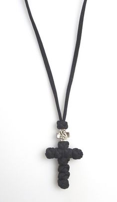 Adjustable Cross Pendant Necklace, Handmade Adjustable Black Cross Necklace, Adjustable Cross Necklace With Cord, Handmade Adjustable Cross Pendant Necklace, Adjustable Spiritual Cross Pendant Necklace, Handmade Adjustable Crucifix Cross Necklace, Adjustable Spiritual Crucifix Cross Necklace, Handmade Adjustable Cross Necklace, Orthodox Cross Necklace